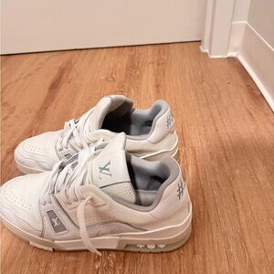 Louis Vuitton White and Gray Sneakers